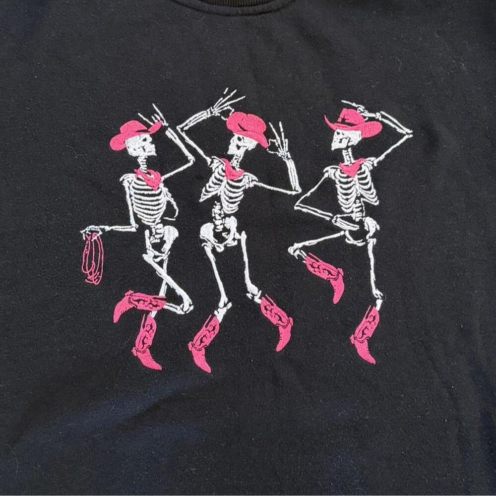 Better Together Dancing Skeleton Black Sweatshirt - Size xs - Picture 2 of 4